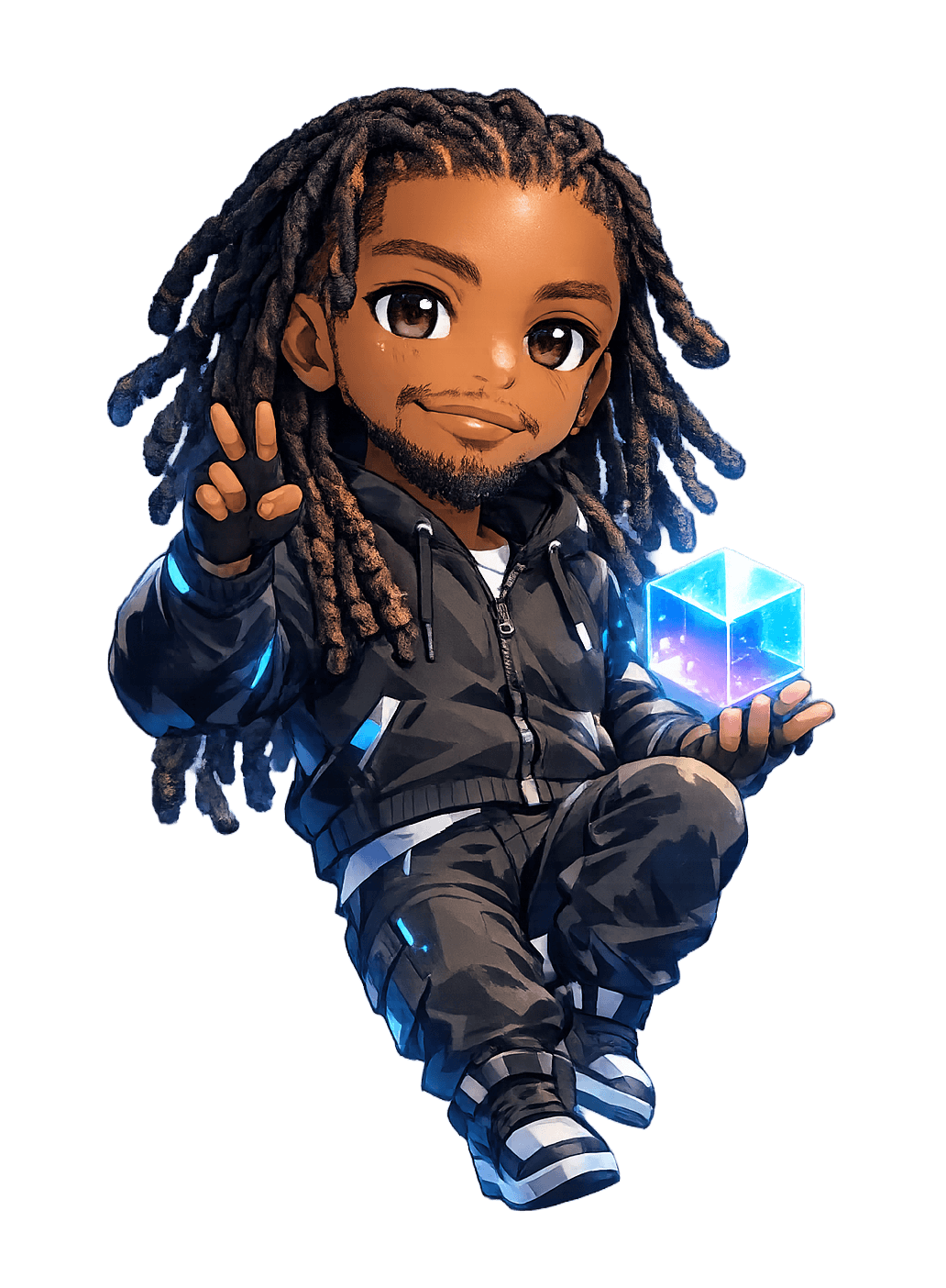 Floating AI illustration